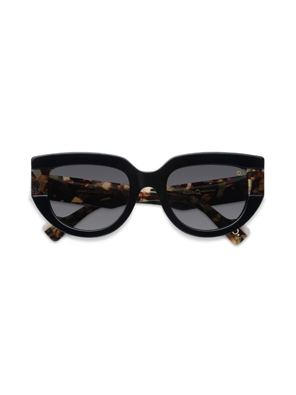 New Etnia Barcelona Women's Sunglasses Black Acetate Frame MAMBO NO.12 BKBR 52